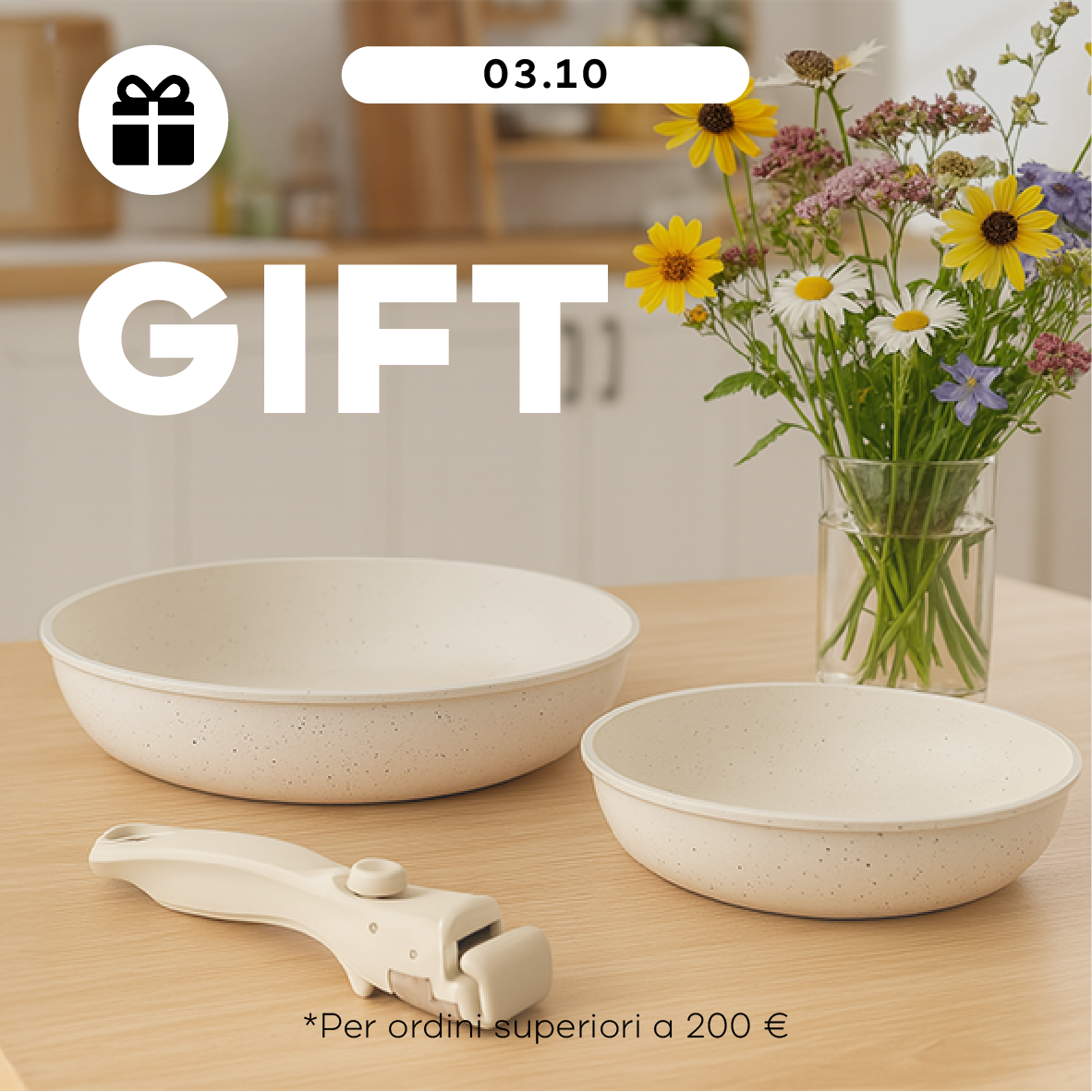 Set di padelle brandizzate in regalo!