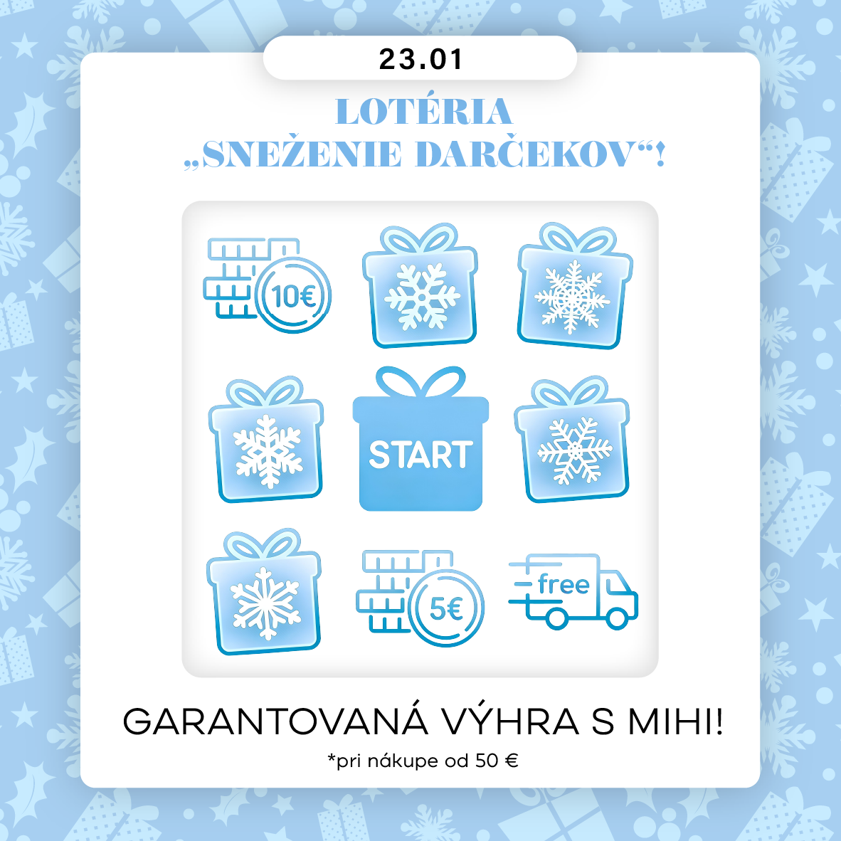 Lotéria "Sneženie darčekov"